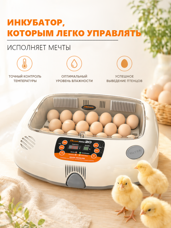 Корейский инкубатор Rcom 20 MAX