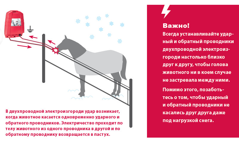 Двухпроводная электроизгородь Двухпроводная электроизгородь