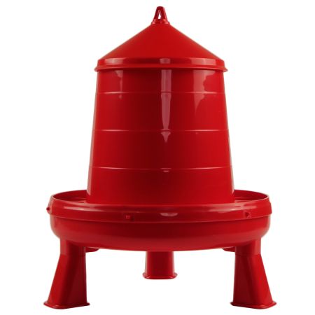 Кормушка бункерная 4 кг пластик с решеткой с круглыми отверстиями на ножках