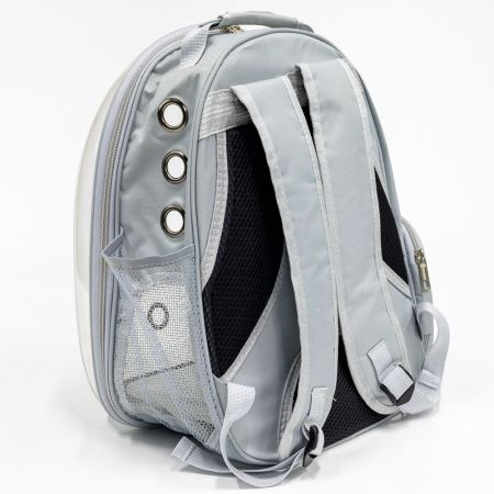 Рюкзак прозрачный для переноски кошек и собак, светло-серый