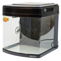 Аквариум Boyu Happy Family HS-45A панорамный, 65 л, с фильтром, УФ-стерилизатором и освещением, черный