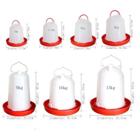 Поилка вакуумная 8 л с ручкой для кур, уток, бройлеров и других птиц