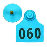 Бирка двойная 75х60 мм с номером, голубая, 50 шт. для КРС, овец, коз и других животных Бирка двойная 75х60 мм с номером, голубая, 50 шт. для КРС, овец, коз и других животных