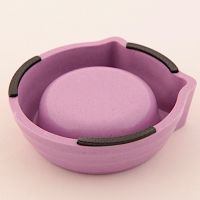 Миска бамбуковая для собак и кошек, 12.5x12x4 см, 150 мл, фиолетовый