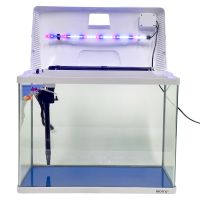 Аквариум с тумбой Boyu EC-600 панорамный, 66 л, с фильтром и LED-лампой, белый