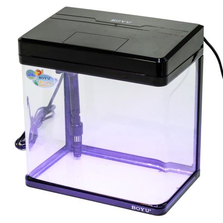 Аквариум Boyu MS-220 7,5 л с LED светильником и фильтром, черный