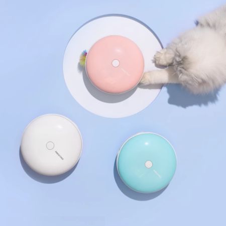 Игрушка для кошек Pawgether PL1w с перьями интерактивная, белая