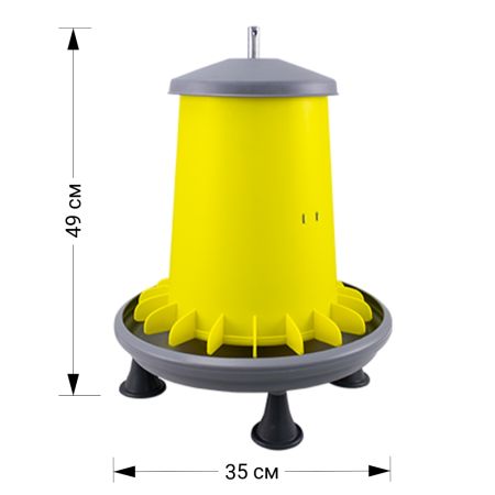 Кормушка бункерная ARCUS 6-7 кг пластик с разделительной решеткой на ножках