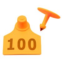 Бирка двойная 40х50 мм с номером, оранжевая, 100 шт. для КРС, верблюдов, оленей Бирка двойная 40х50 мм с номером, оранжевая, 100 шт. для КРС, верблюдов, оленей