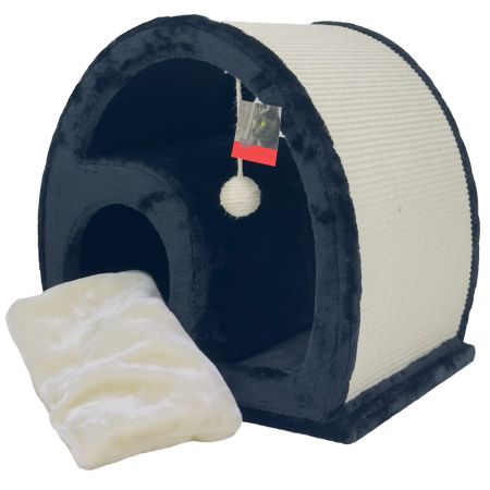 Когтеточка-домик 50х40х50 см, черный Когтеточка-домик 50х40х50 см, черный