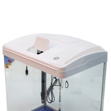 Аквариум Boyu EC-400 панорамный, 33 л, с фильтром и LED-лампой, белый