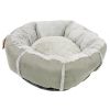 Лежак подушка Pet Choice для собак и кошек, круглый 76х76х15 см, меховой, серый