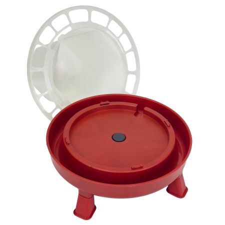 Поилка вакуумная 5 л с винтовой пробкой и ручкой на ножках для кур, домашней птицы