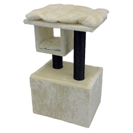 Когтеточка-комплекс 40х30х67 см, с подушками, кремовый