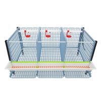 Клетка Comfortplast для кур-несушек 3 секции, 2 яруса высотой по 40 см, пластиковая