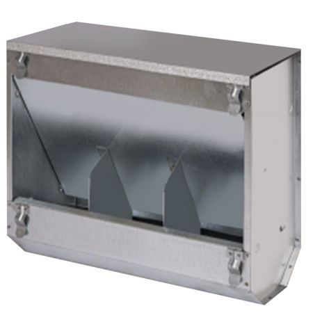 Кормушка бункерная Alba для кроликов 3 секции металл с крышкой