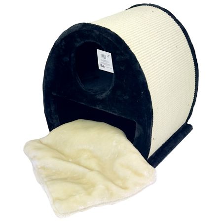 Когтеточка-домик 45х40х50 см, черный