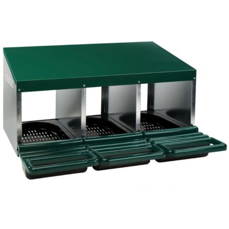 Гнездо для кур несушек 3 секции с яйцесборником