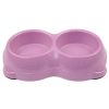 Миска двойная, 26×15×5.5 см, 250+250 мл, фиолетовый