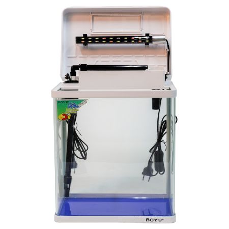 Аквариум Boyu MS-320 20 л с LED светильником и фильтром, белый