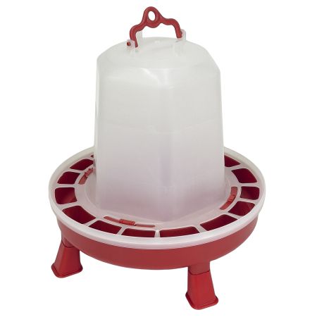 Поилка вакуумная 5 л с винтовой пробкой и ручкой на ножках для кур, домашней птицы