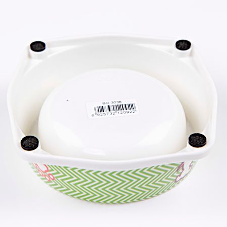 Миска для собак и кошек, 12×12×3.8 см, 130 мл, зеленый