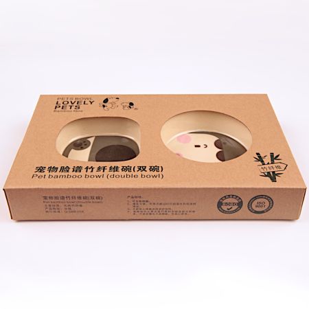 Миска двойная, 26x14.5x3.5 см, 200+250 мл, мальчик