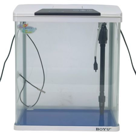 Аквариум Boyu HG-300 панорамный 22 л, LED освещение, дисплей, фильтры, белый