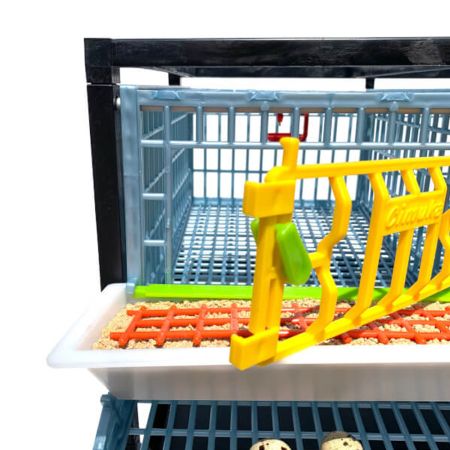 Дополнительный ярус клетки Comfortplast для перепелов с яйцесборником 98х61х35 см пластиковый