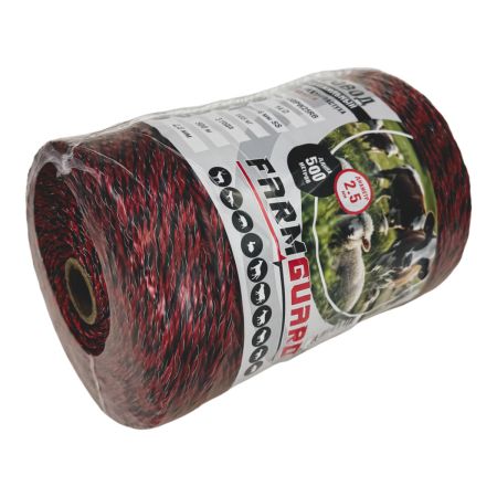 Провод для электропастуха FarmGuard красный с черным 2,5 мм / 500 м / 3х0,16 мм
