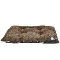 Лежак подушка Pet Choice для собак, 65х50х11 см, пушистый, коричневый