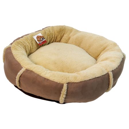 Лежак подушка Pet Choice для собак и кошек, круглый 76х76х15 см, меховой, бежевый Лежак подушка Pet Choice для собак и кошек, круглый 76х76х15 см, меховой, бежевый