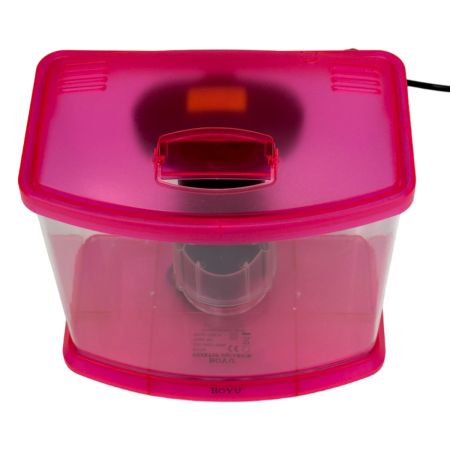 Аквариум Boyu DY-3A Desktop панорамный 3,6 л, настольный с фильтром и светильником, красный