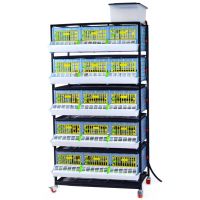 Клетка Comfortplast для перепелов без яйцесборника 3 секции, 5 ярусов, 98x60x196 см, пластиковая