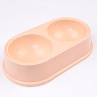 Миска двойная, 26.5x15х5.5 см, 290+290 мл, бежевый Миска двойная, 26.5x15х5.5 см, 290+290 мл, бежевый