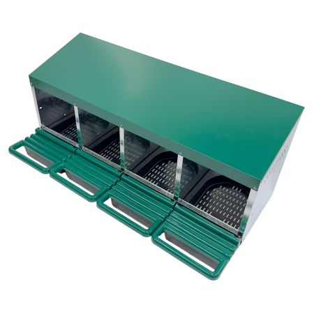 Гнездо для кур несушек HobbyFarm 4 секции с яйцесборником