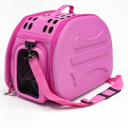 Сумка-переноска с жесткими стенками 46х29х34 см, розовый