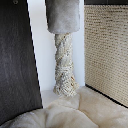 Когтеточка-пуфик 50х35х60 см, коричневый