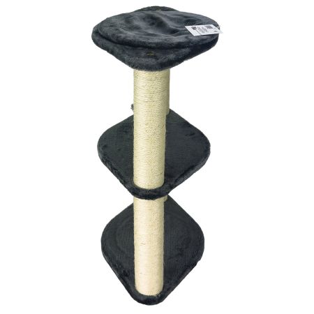 Когтеточка-лежак 3 этажа 46х30х65 см, серый