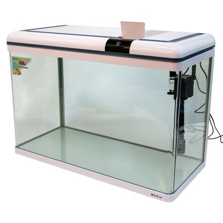 Аквариум Boyu Suspension XF-80, 128 л, панорамный, сенсорный LED светильник и фильтр, белый