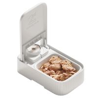 Автокормушка Petzengo PF22 Solo 1 секция 350 мл с охлаждением, для влажного и сухого корма, белая