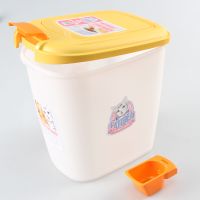 Контейнер Catidea для сухого корма на 12 л (5 - 6,5 кг), совок, желтый