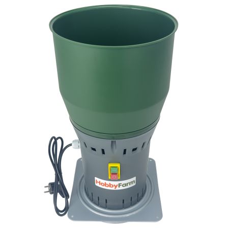 Зернодробилка HobbyFarm EM-25 COMPACT для измельчения зерна электрическая с функцией мельницы / в комплекте 2 сита