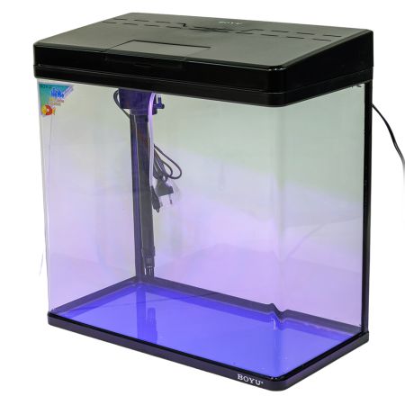 Аквариум Boyu MS-520 45 л с LED светильником и фильтром, черный Аквариум Boyu MS-520 45 л с LED светильником и фильтром, черный