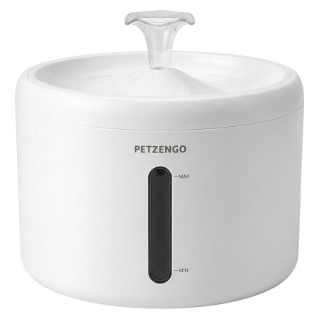 Автопоилка фонтан Petzengo PW9-L 2.5 л, с подсветкой, для кошек и собак, белая