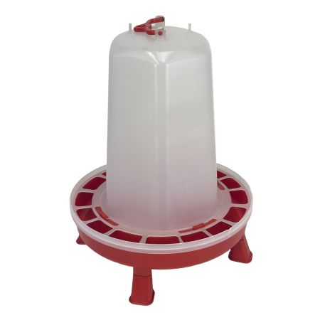 Поилка вакуумная 15 л с винтовой пробкой и ручкой на ножках для кур, домашней птицы