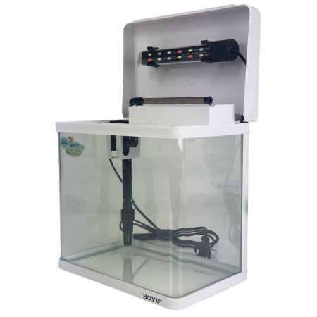 Аквариум Boyu MS-220 7,5 л с LED светильником и фильтром, белый
