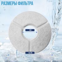 Фильтр для автопоилки фонтана W7/W8, сменный (4 фильтра + 4 губки)