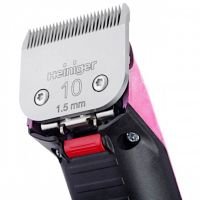 Машинка Heiniger Saphir Pink для стрижки животных, собак, кошек с 2-я аккумуляторами и лезвием #10 1,5 мм