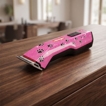 Машинка Heiniger Saphir Pink для стрижки животных, собак, кошек с 2-я аккумуляторами и лезвием #10 1,5 мм "red line"